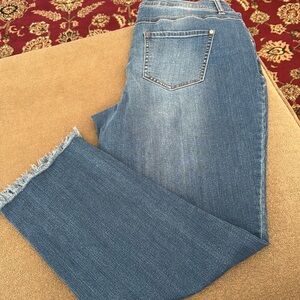 C 1946 Denim Curvy Straight Ankle Hi-Rise Jeans Size 14 (TD)